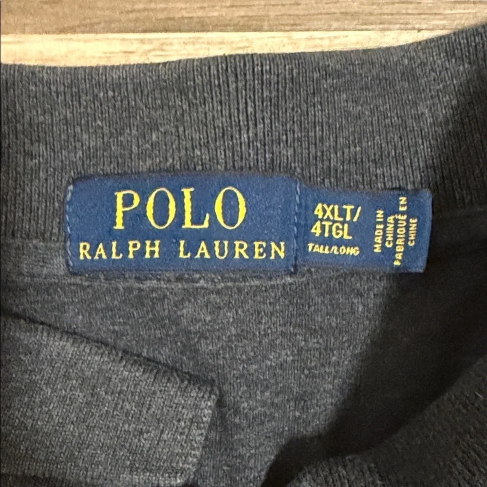 Polo Ralph Lauren Polo Shirt Mens 4XLT Tall Charcoal Heather Soft Touch Classic